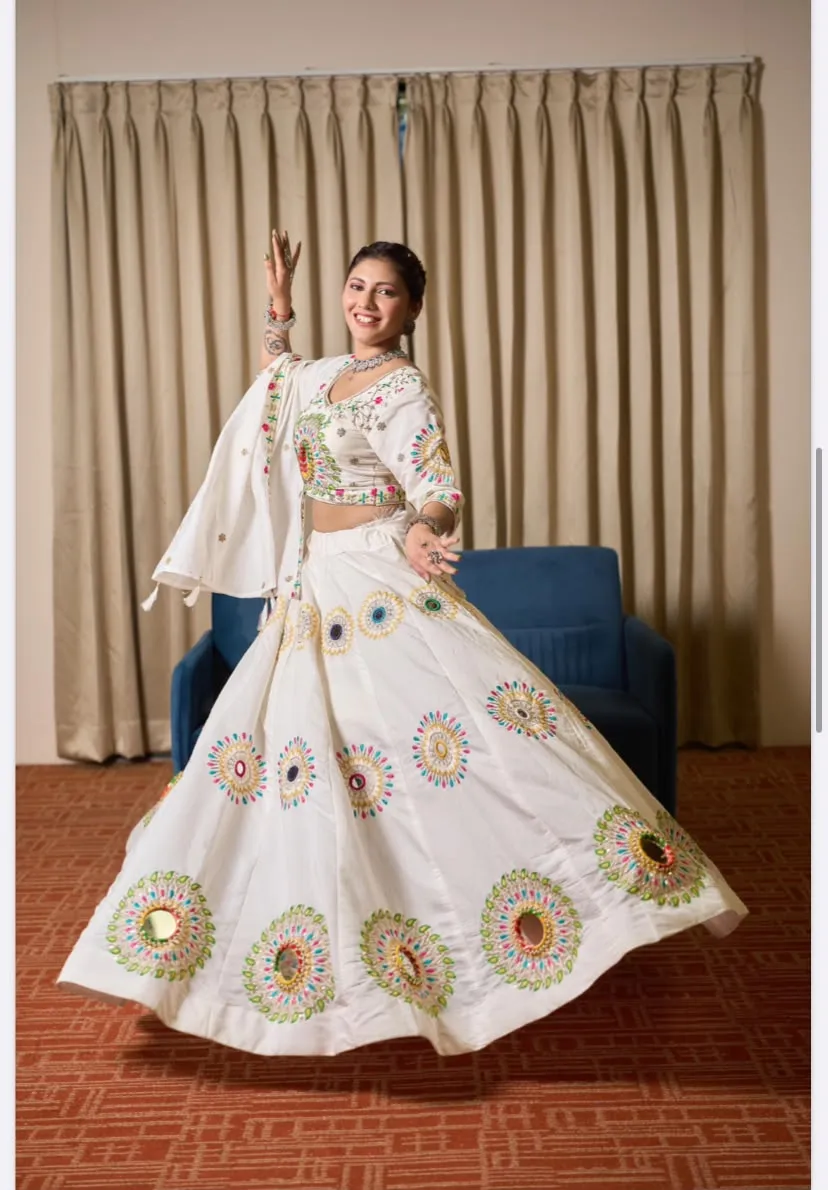 Blossom White Chaniya Choli